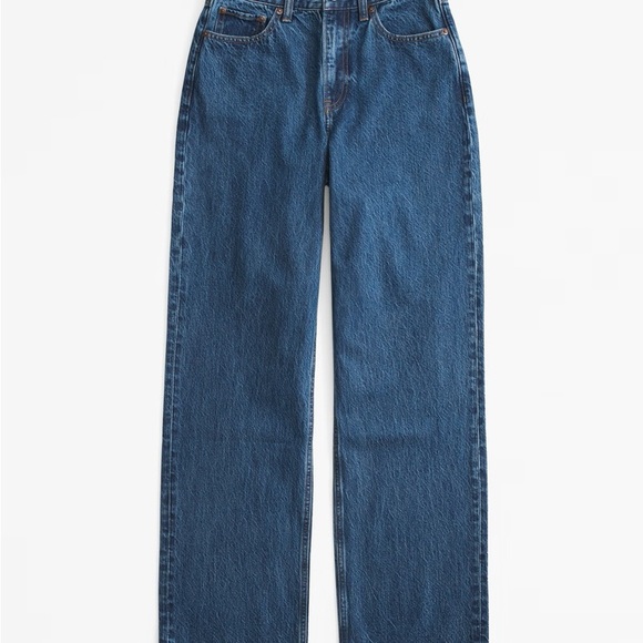 Abercrombie & Fitch Denim - abercrombie and fitch the loose high rise curve love marble blue
